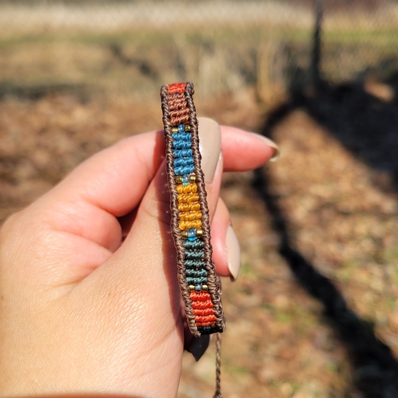 Handwoven Multicolor Macramé Friendship Bracelet - Picture 3 of 5
